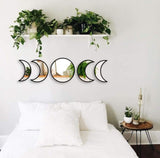 Wooden Moonphase Mirror Set