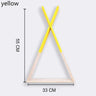 Color Dipped Wooden Triangle Wall Shelf