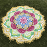 Lotus Mandala Tassel Round Mat