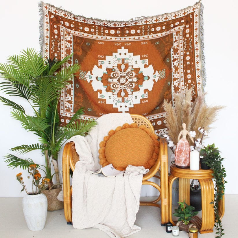 Boho Art Pattern Throw Blanket