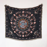 Lunar Phases Throw Blanket