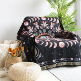 Lunar Phases Throw Blanket