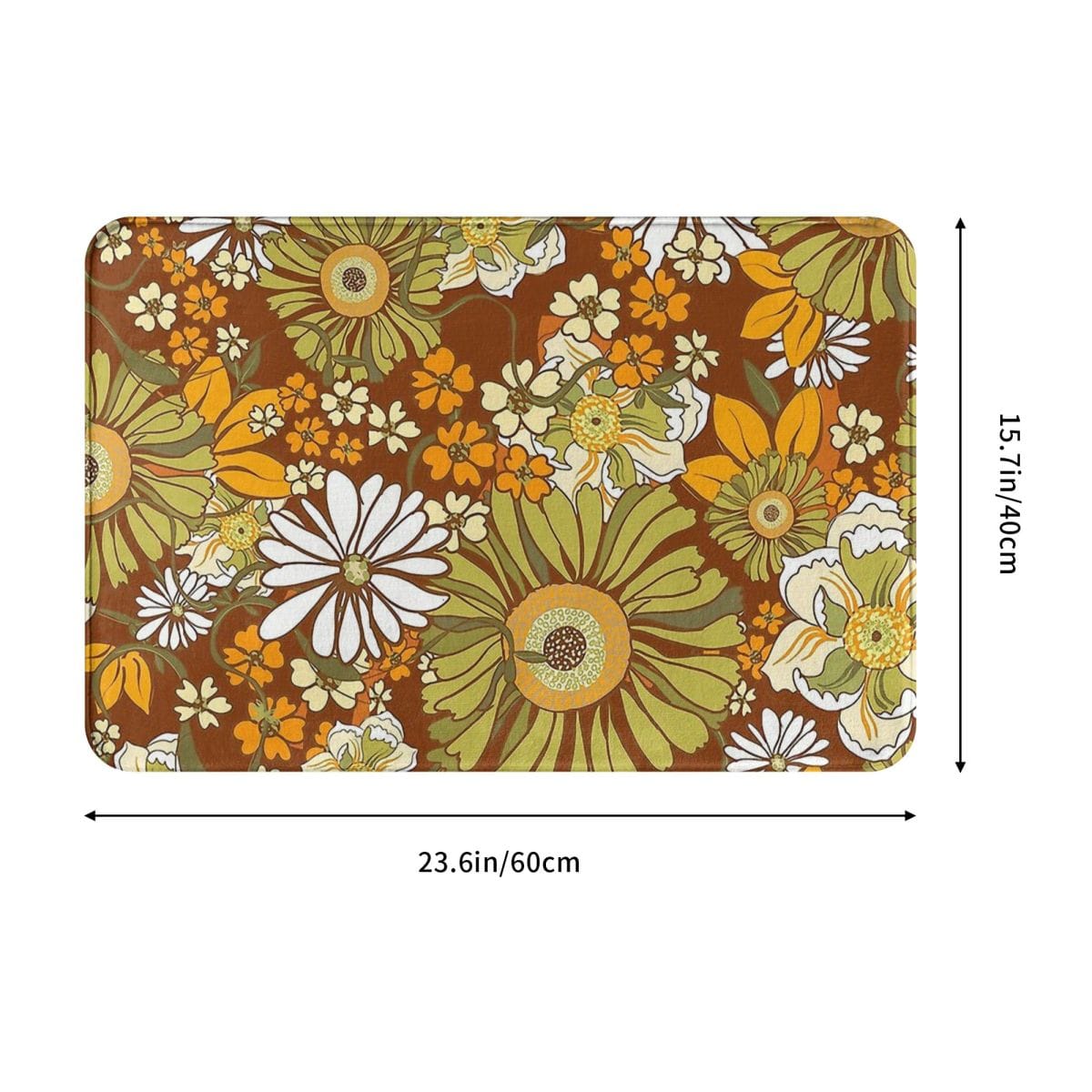 Flower Power Mat, 40x60cm or 15"x23"