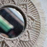 Round Macrame Woven Mirror