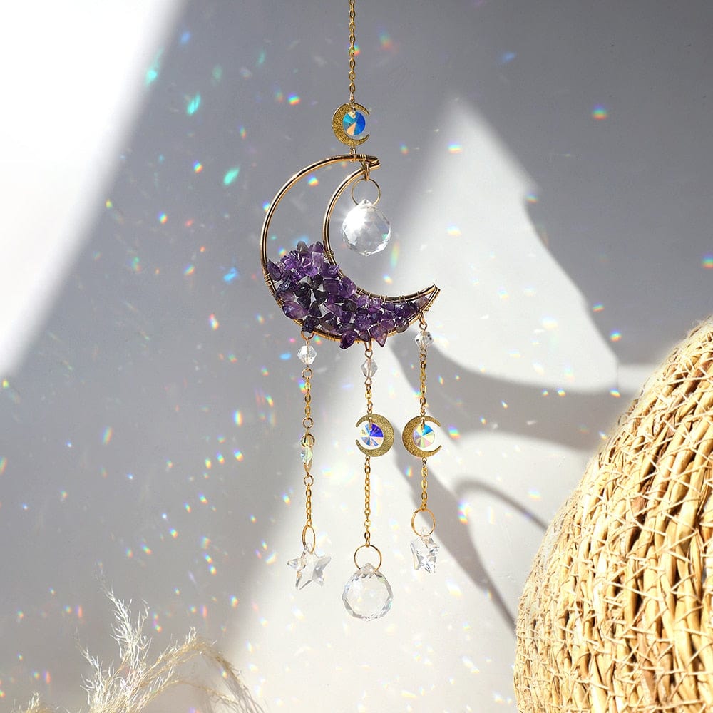 Moon Natural Crystal Suncatcher