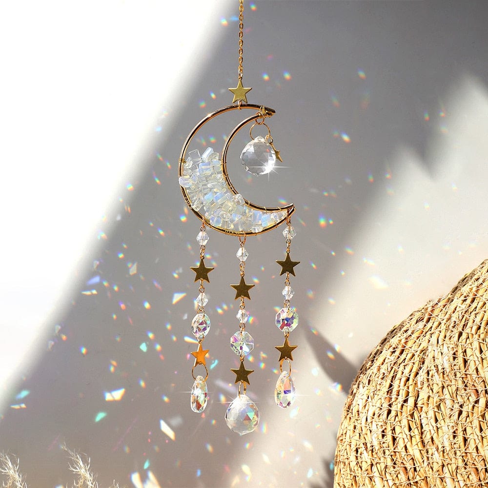 Moon Natural Crystal Suncatcher