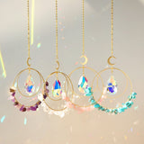 Crystal Chips Moon Suncatcher