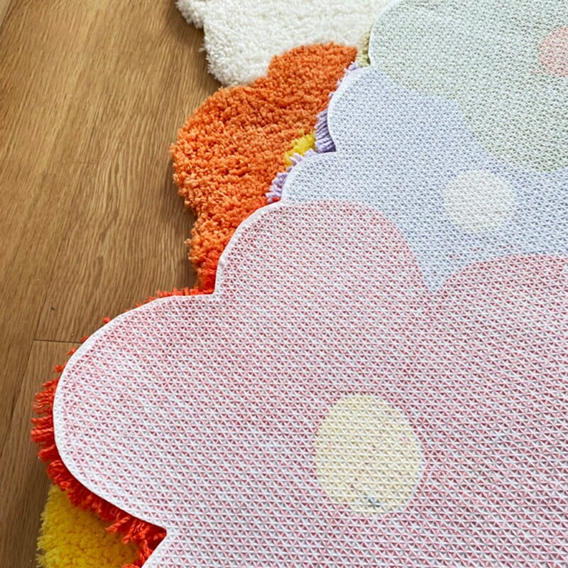 Flowers Tufted Bedroom Floor Mat