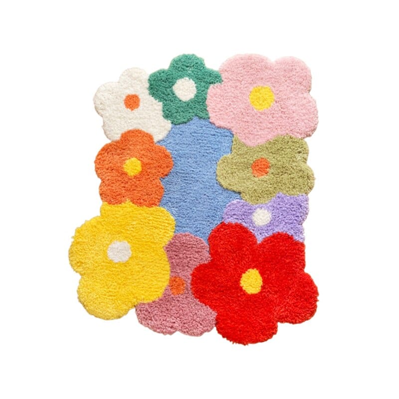 Flowers Tufted Bedroom Floor Mat