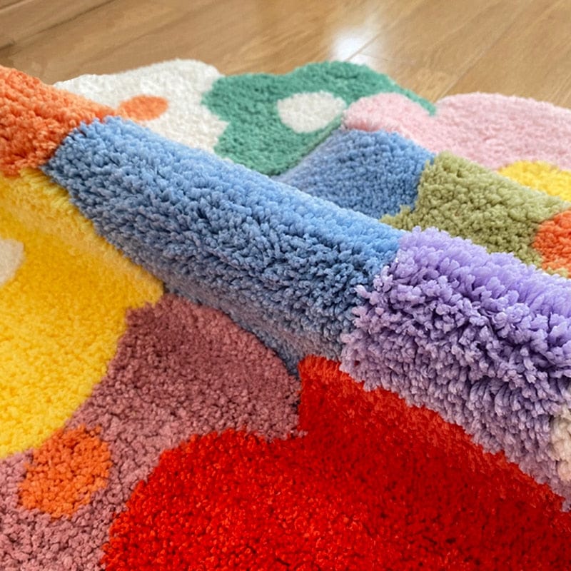 Flowers Tufted Bedroom Floor Mat