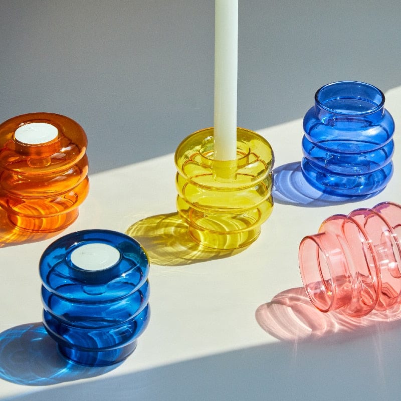 Aster Glass Candle Holder