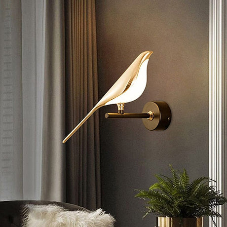 Golden Bird Wall Light