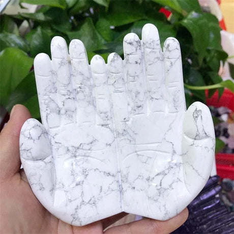 "Open To Receive" Hands Crystal Carving