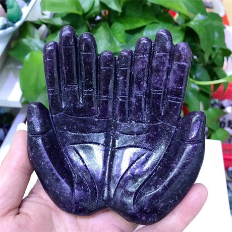 "Open To Receive" Hands Crystal Carving