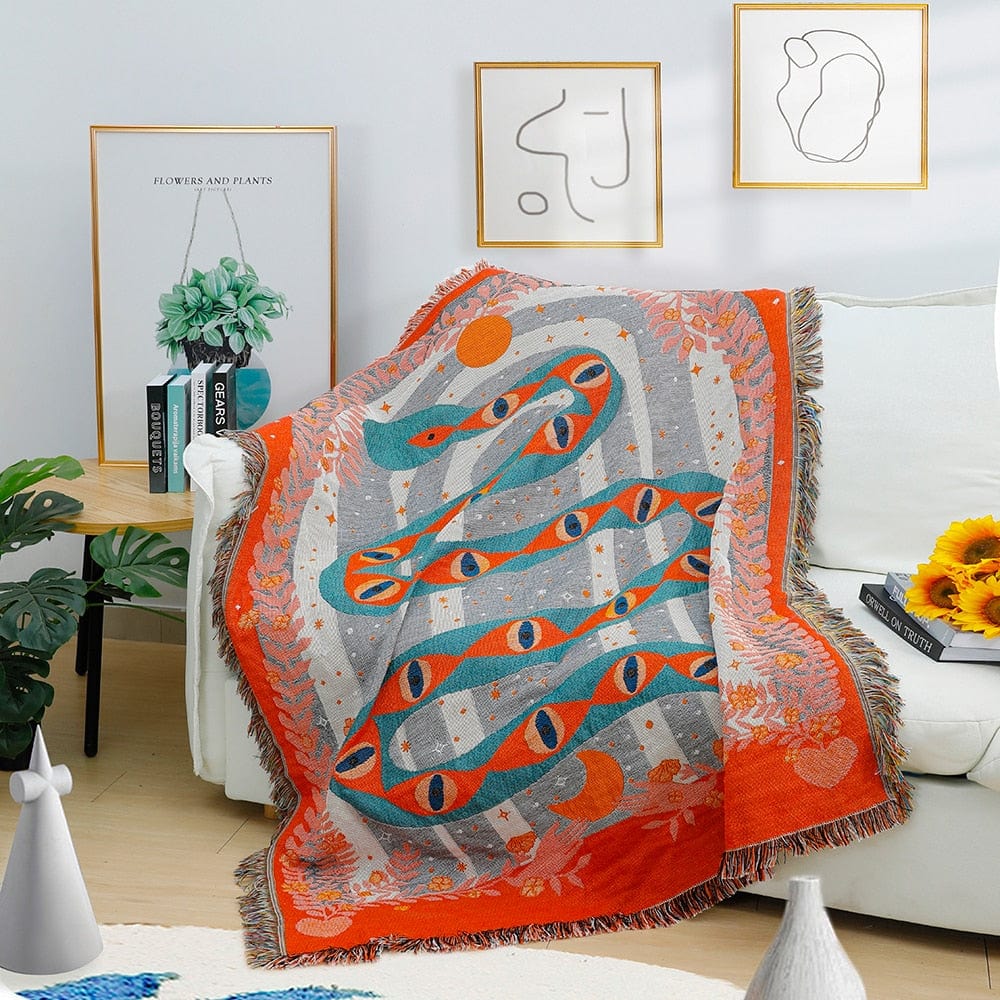 Mystical Snake Throw Blanket