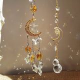 Crescent Moon Crystal Suncatcher