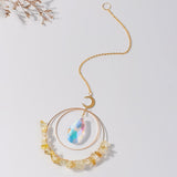 Crystal Chips Moon Suncatcher