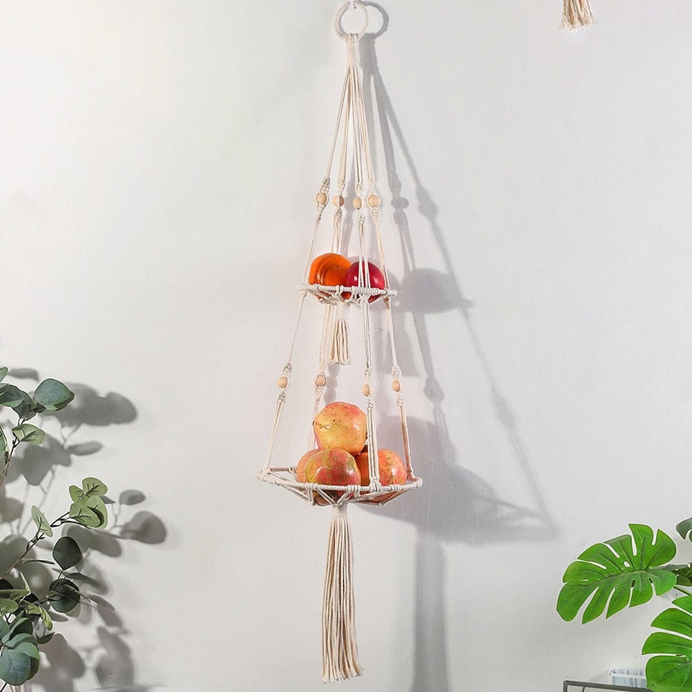 Hanging Macrame Storage Basket