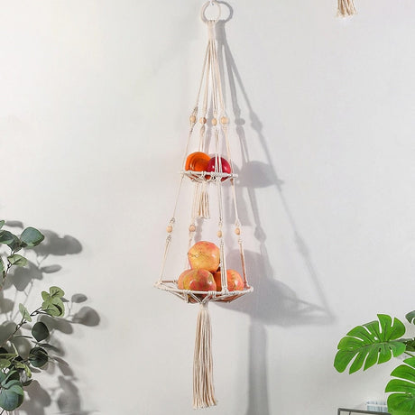 Hanging Macrame Storage Basket