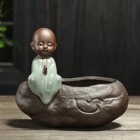 Little Monk Ceramic Flower Pot