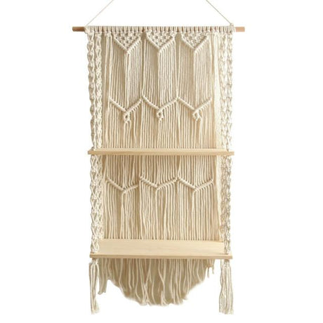 Ria Macrame Tapestry Wall Hanging Shelf