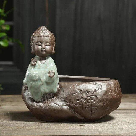 Little Monk Ceramic Flower Pot