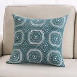 Lake Green Embroidered Cushion Covers