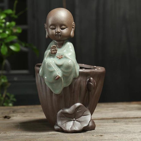 Little Monk Ceramic Flower Pot