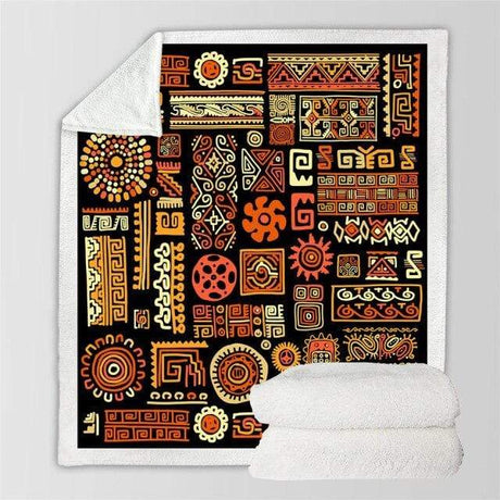 Aztec Print Fleece Throw Blanket