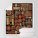 Aztec Print Fleece Throw Blanket