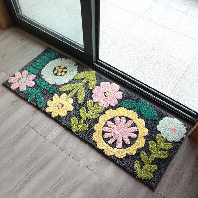 Floral Pattern Bath Mat