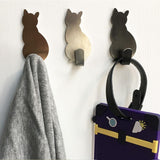 2-Piece Self-Adhesive Kitty Wall Hooks