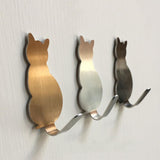 2-Piece Self-Adhesive Kitty Wall Hooks