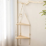 Triangle Macrame Wall Shelf