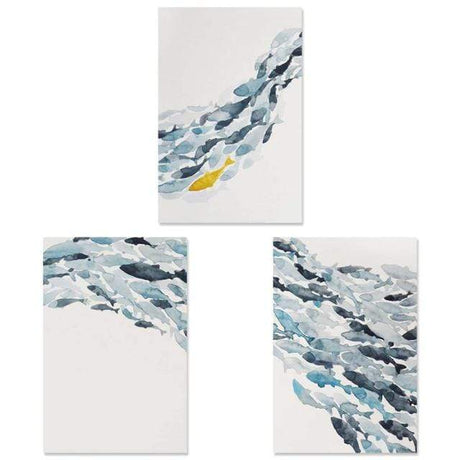 Fish Parade Art Canvas Posters