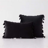 Velvet Cushion Cover with Tassels