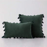 Velvet Cushion Cover with Tassels