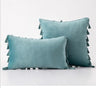 Velvet Cushion Cover with Tassels