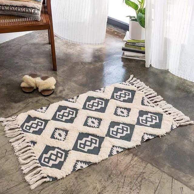 Boho Design Rug with Tassels