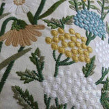 Floral Embroidered Cushion Cover