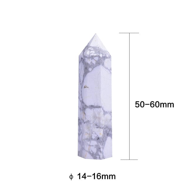 Howlite Crystal Point Tower