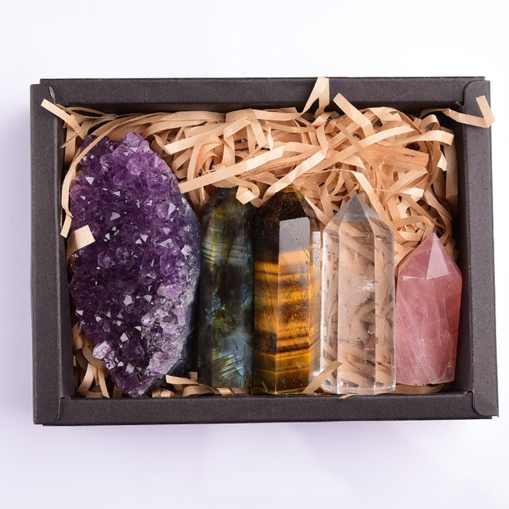 5 Healing Crystals In A Box