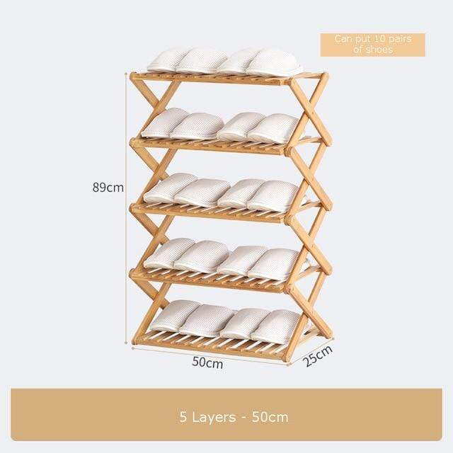 Bamboo Household Foldable Rack