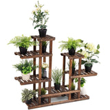 6-Tier Layered Wooden Plant Shelf