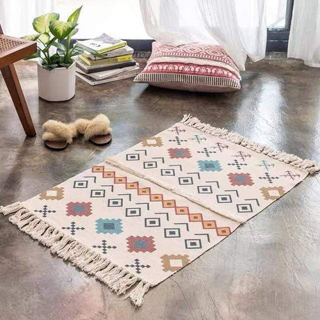 Linen Carpet with Tassels (7 designs)