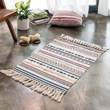 Linen Carpet with Tassels (7 designs)