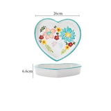 Nordic Style Floral Plates Set