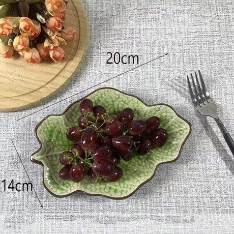 Leaf Shaped Ceramic Plates