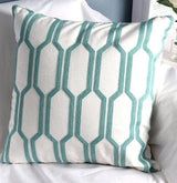 Lake Green Embroidered Cushion Covers
