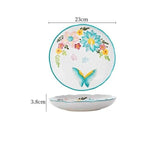 Nordic Style Floral Plates Set